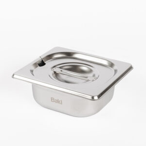 Stainless Steel Gastronorm Container 1/6 Food Pan 65mm Deep With Notch Lid