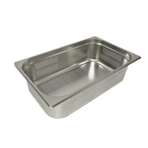 Stainless Steel Gastronorm Perforated Container 1/1 Food Pan 150mm Deep