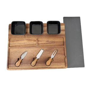 BAKI Premium Cheese Board Knife Set  Knives 100% Natural Organic  Platter Multi Serving Tray for Cheese Meat for Christmas Weddings